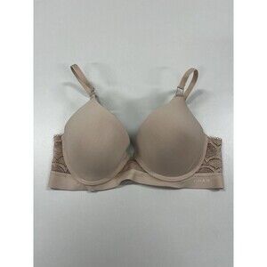 Tahari Padded Underwire Bra Size 34C-Nude/Beige